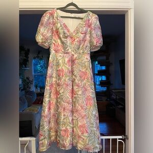 Kay Unger Natalie Floral Midi dress 10